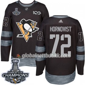 Pittsburgh Penguins Hockeydrakt Patric Hornqvist 72 1917-2017 100th Anniversary Svart Adidas 2017 Stanley Cup Champions Authentic - Herre
